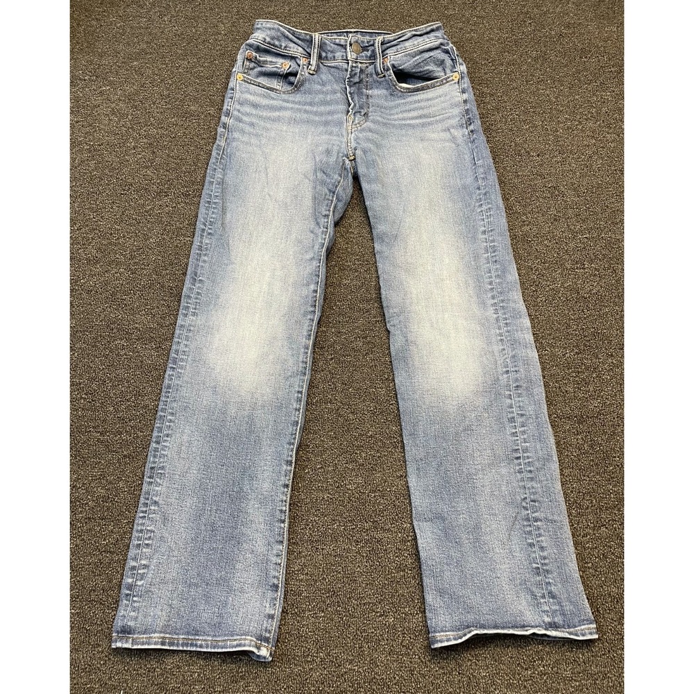 American Eagle Outfitters Straight Jeans Mens 28x29 Blue Denim Airflex+ Stretch